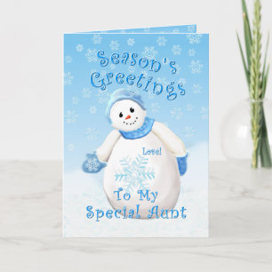 Festividades Snowman Wonderland para o Cartão de Natal da tia