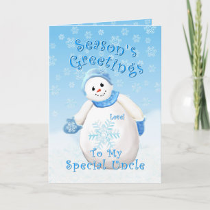 Festividades Snowman Wonderland para o Tio Cartão de Natal