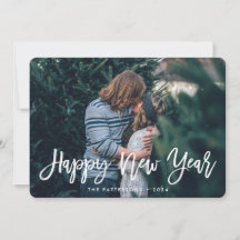 Sobreposição de feliz ano novo | Cartão com fotos 