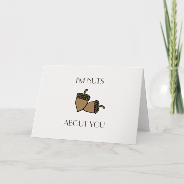 Festividades Sou loucos do cartão de Namorados de avelã (Frente)