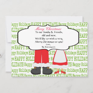 Festividades Sr. Cartão de Natal & Sra. Claus Jolly Feet