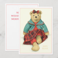 SRA. Cartão de Natal Plano BEAR 5x7