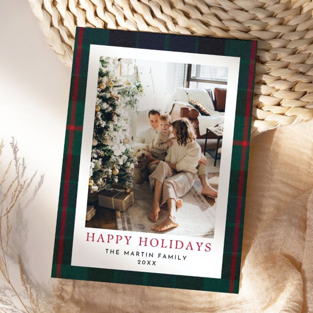 Festividades Tartan do Cartão de Férias de Natal da Xadrez Mode (Criador carregado)