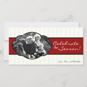 Festividades {TBA} 4x8 Cartão de Natal de FOTO de Quadros Verm