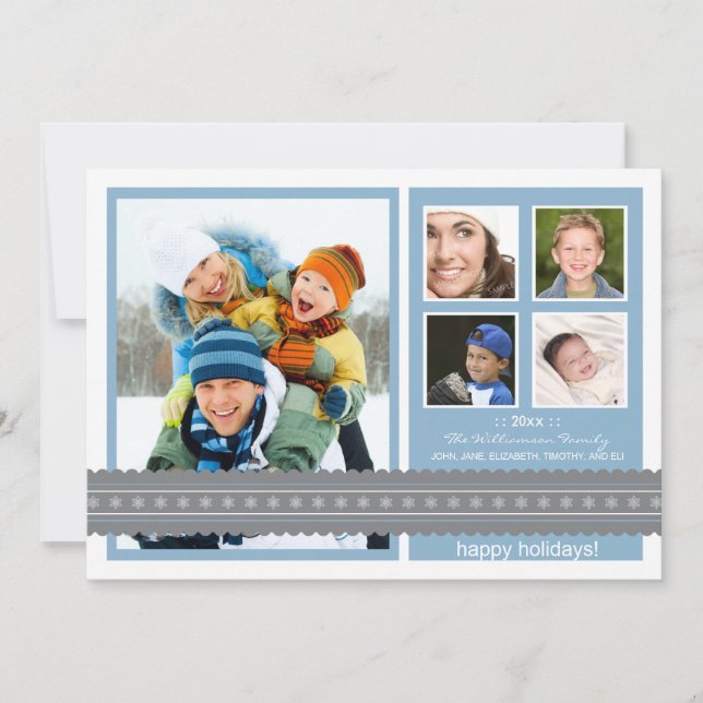 Festividades {TBA} Cartão de Feriado Personalizado de Fita Mode (Frente)