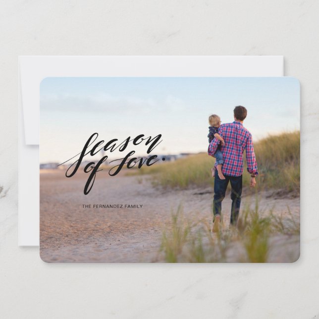 Festividades temporada de Cartão com fotos de amor manual (Frente)