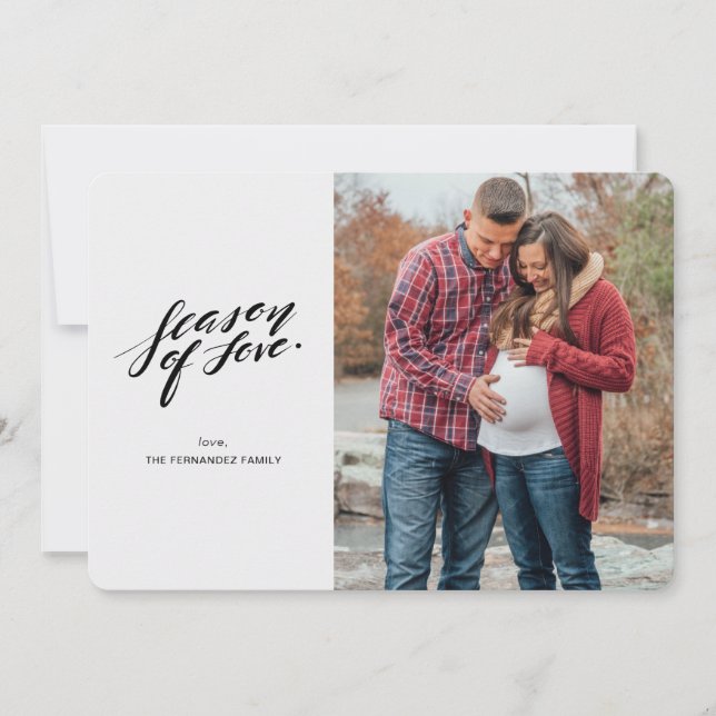 Festividades temporada de Cartão com fotos de amor manual (Frente)