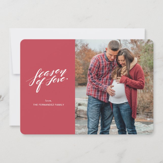 Festividades temporada de Cartão com fotos de amor manual (Frente)