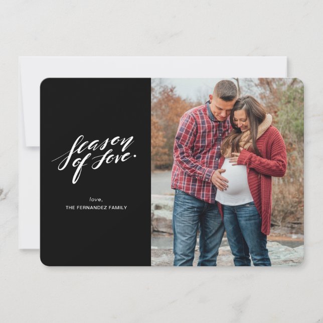 Festividades temporada de Cartão com fotos de amor manual (Frente)