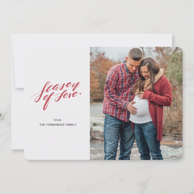 Festividades temporada de Cartão com fotos de amor manual (Frente)