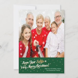 Festividades Tenha Seu Cartão de Natal Muito Feliz Verde