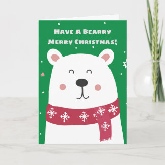 Festividades Tenha Um Feliz Natal! Cartão de Natal Bear