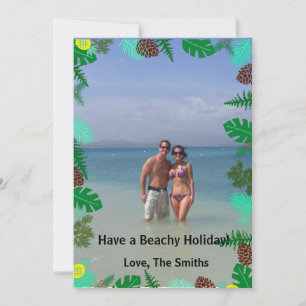 Festividades Tenha Um Feriado De Beachy! Cartão de Natal tro
