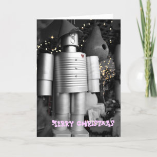 Festividades Tin Man no Cartão de Saudação de Natal