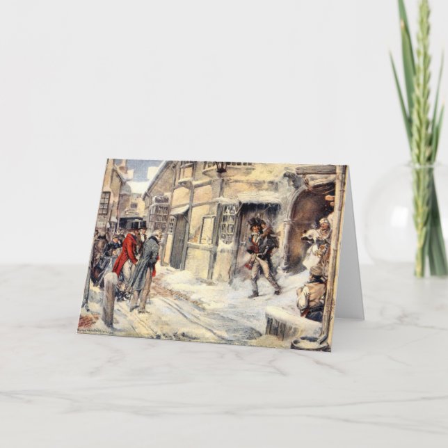 Festividades Tiny Tim Snow Um Cartão De Natal (Frente)