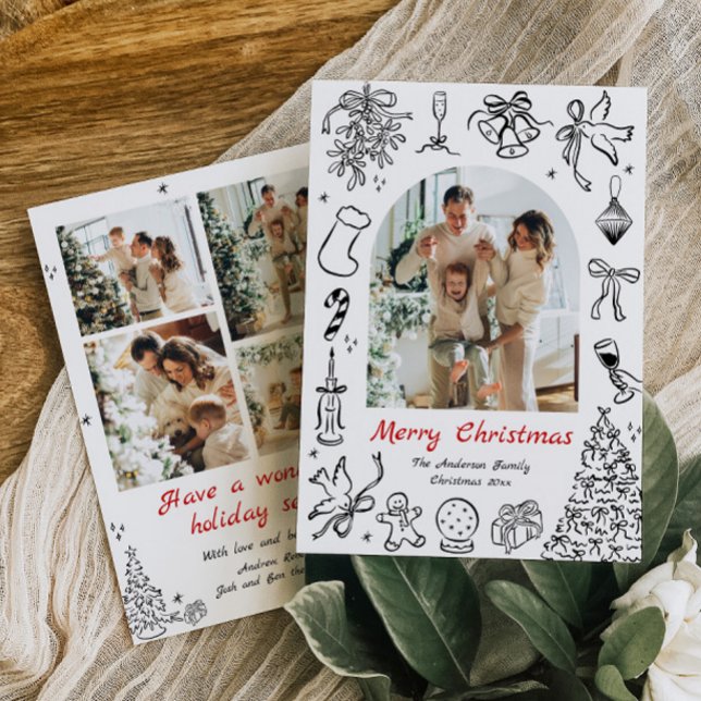 Festividades Trendência do Cartão de Natal de Férias de Porodle (Criador carregado)