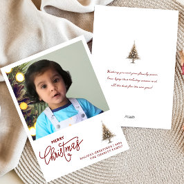 Festividades Trendy Minimalista, uma foto de cartão de Natal