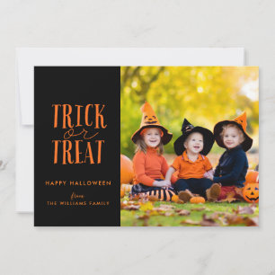 Festividades Trick ou Treine o Cartão com fotos de Halloween