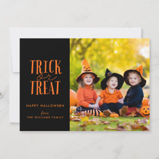 Festividades Trick ou Treine o Cartão com fotos de Halloween
