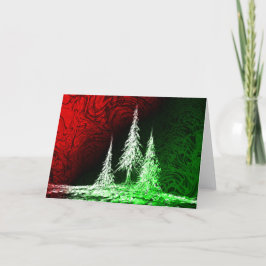Festividades Trio de Árvores - Cartão de Natal/Férias