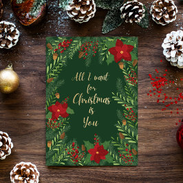 Festividades Tudo o que eu quero para o Natal é Você Cartão de