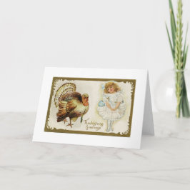 Festividades Turquia de Ação de Graças e Cartão de Saudação de 