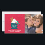 Festividades Um Cartão com fotos de deixar nevar<br><div class="desc">Uma taça de Let It Snow foi projetada por Ness Nordberg. Acalmem-se este Natal com esta acolhedora xícara de cacau quente delicioso! Servido com uma boneca generosa de creme e guardado com bastões de canela e sagrado. Todas as trabalhos de arte © Ness Nordberg. Todos os direitos reservados no mundo....</div>