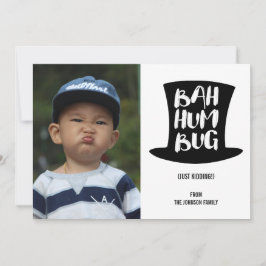 Festividades Um Cartão com fotos de Natal Carol Bah Humbug Holi