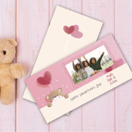 Festividades Um cartão de foto da família no Dia dos Namorados 