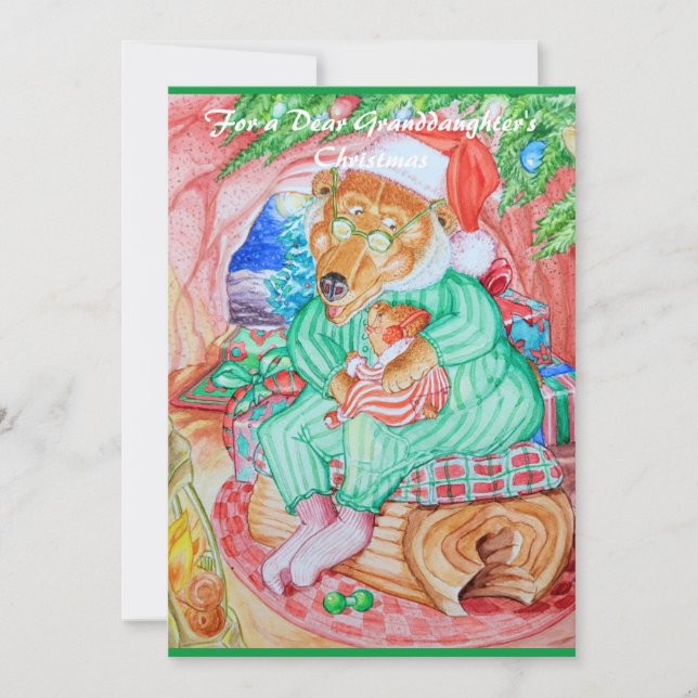 Festividades Um cartão de Natal de uma querida neta. (Frente)