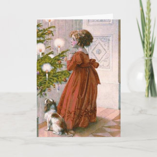 Festividades Um cartão de Natal encantador do Victorian