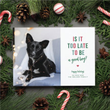 Um cartão de Natal engraçado para animais de estim