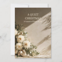 Um cartão de Natal silencioso e neutro de Dahlia