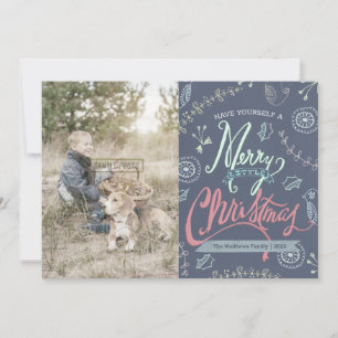 Festividades Um Feliz Cartão com fotos de Natal