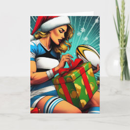 Festividades Um Natal de Rugby - Cartão Saudável de Rugby