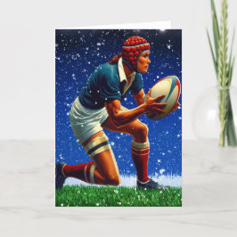 Festividades Um Natal de Rugby - Cartão Saudável de Rugby