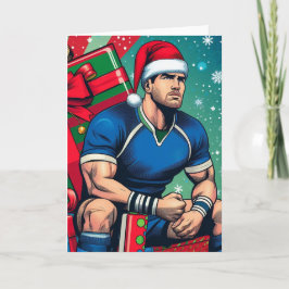 Festividades Um Natal de Rugby - Cartão Saudável de Rugby