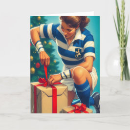 Festividades Um Natal de Rugby - Cartão Saudável de Rugby
