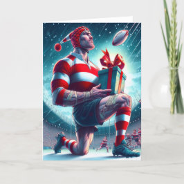 Festividades Um Natal de Rugby - Cartão Saudável de Rugby