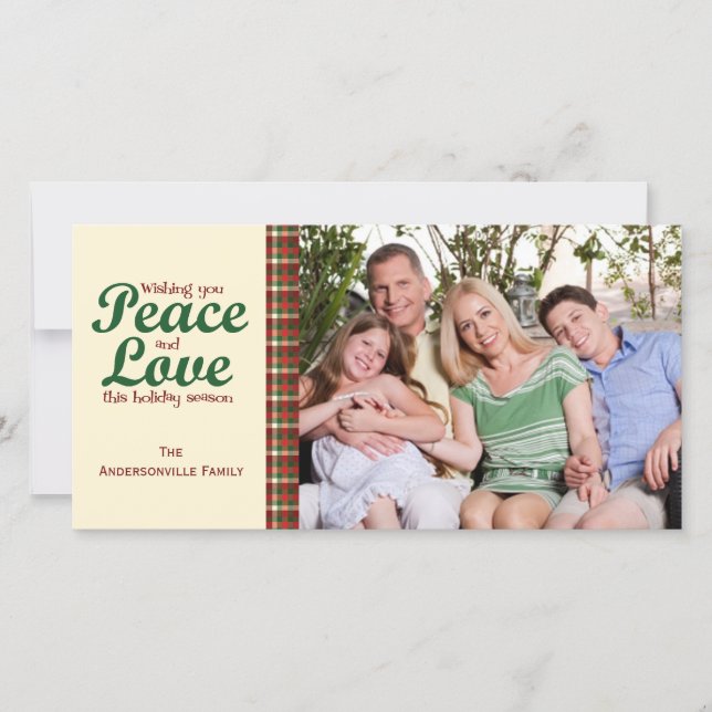 Festividades Um Toque De Cartão com fotos De Xadrez De Férias (Frente)