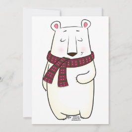 Festividades Urso branco, cartão de Natal