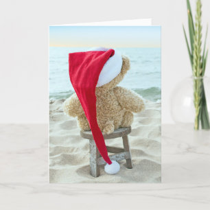 Festividades Urso de Natal Teddy Bear Desperdiça Você Cartão de
