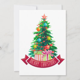 Festividades Vamos Decorar o Cartão de Natal da Árvore Plana