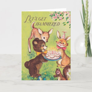 Festividades Vamos é martelado - cartão de aniversário divertid