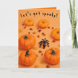 Festividades Vamos Ficar Assustadores!  Cartão de Halloween