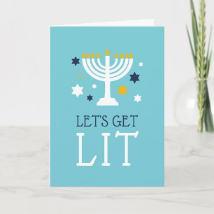 Festividades Vamos Sair Cartão de Saudação Engraçado Hanukkah