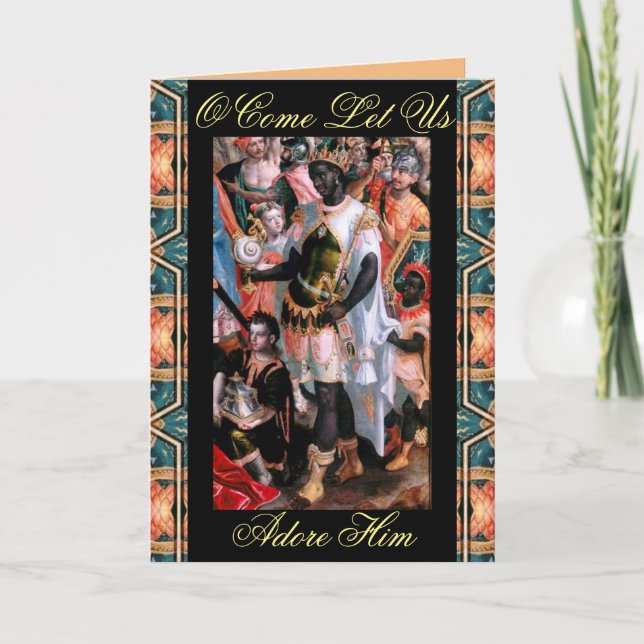 Festividades Venha, Vamos Adorá-Lo O Cartão De Natal (Frente)