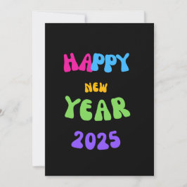 Festividades VÉSPERA DE ANO NOVO GREETINGS 2025 Cartão colorido