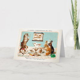 Festividades Victorian Pussy e seu Cartão de Natal para Alunos