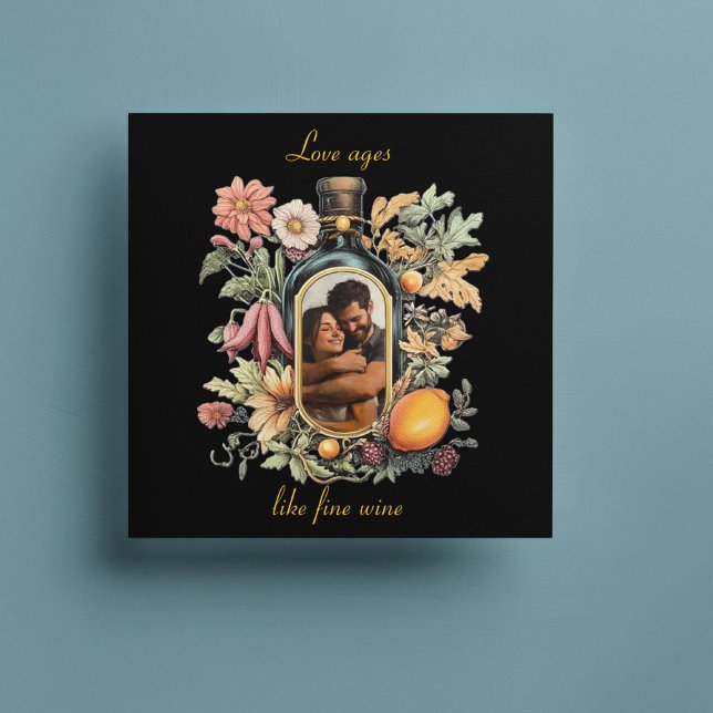 Festividades Vinho Fino & Alegria de Natal | Cartão de Natal de (Criador carregado)